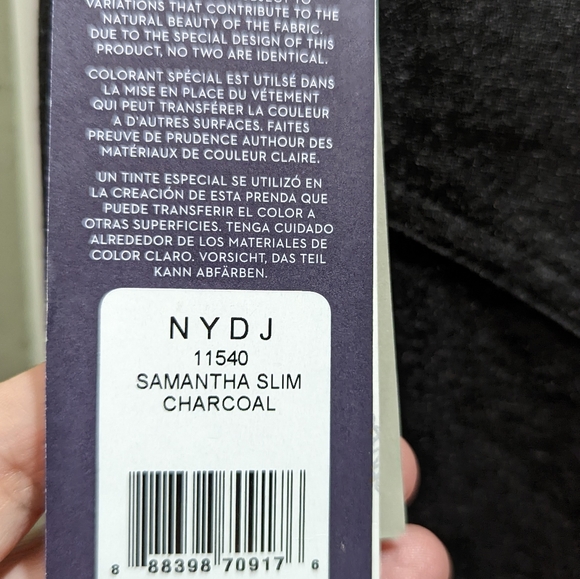 NYDJ Samantha Slim Charcoal Color NWT Lift Tuck Size 6 - Picture 5 of 7
